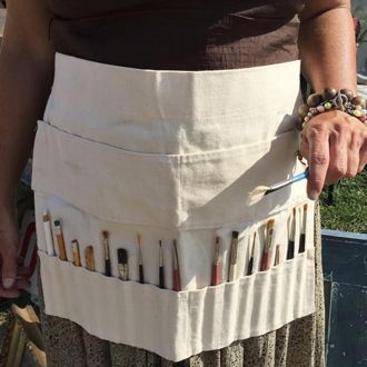 Apron with Paint Brushes