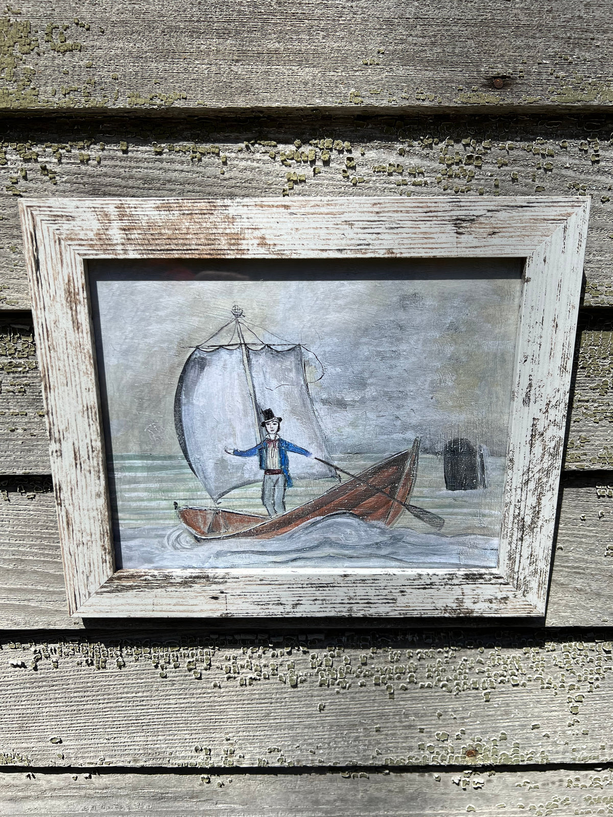 Framed Jacques the Sailor in a Boat Giclee