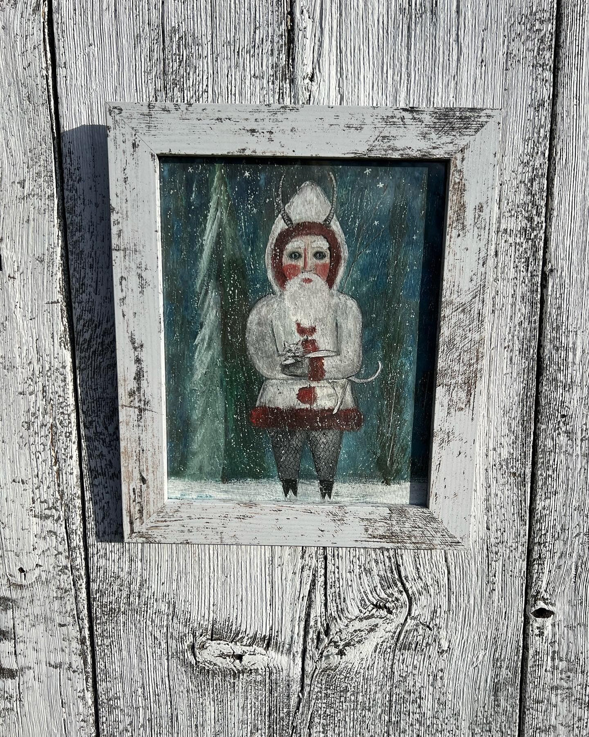 Framed Holiday Giclee of Krampus
