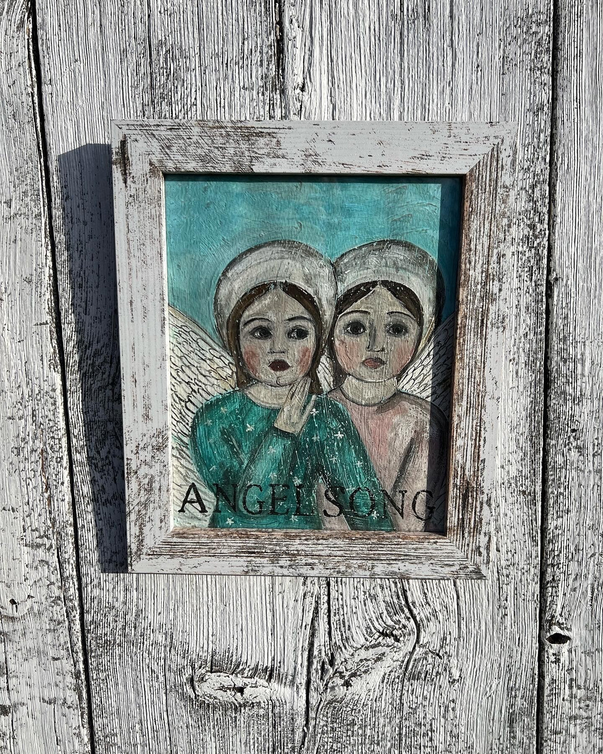 Framed Holiday Giclee of Angel Song