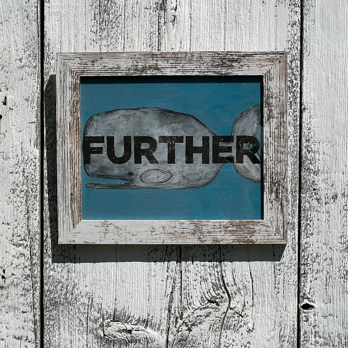 Framed "Further" Whale Giclee