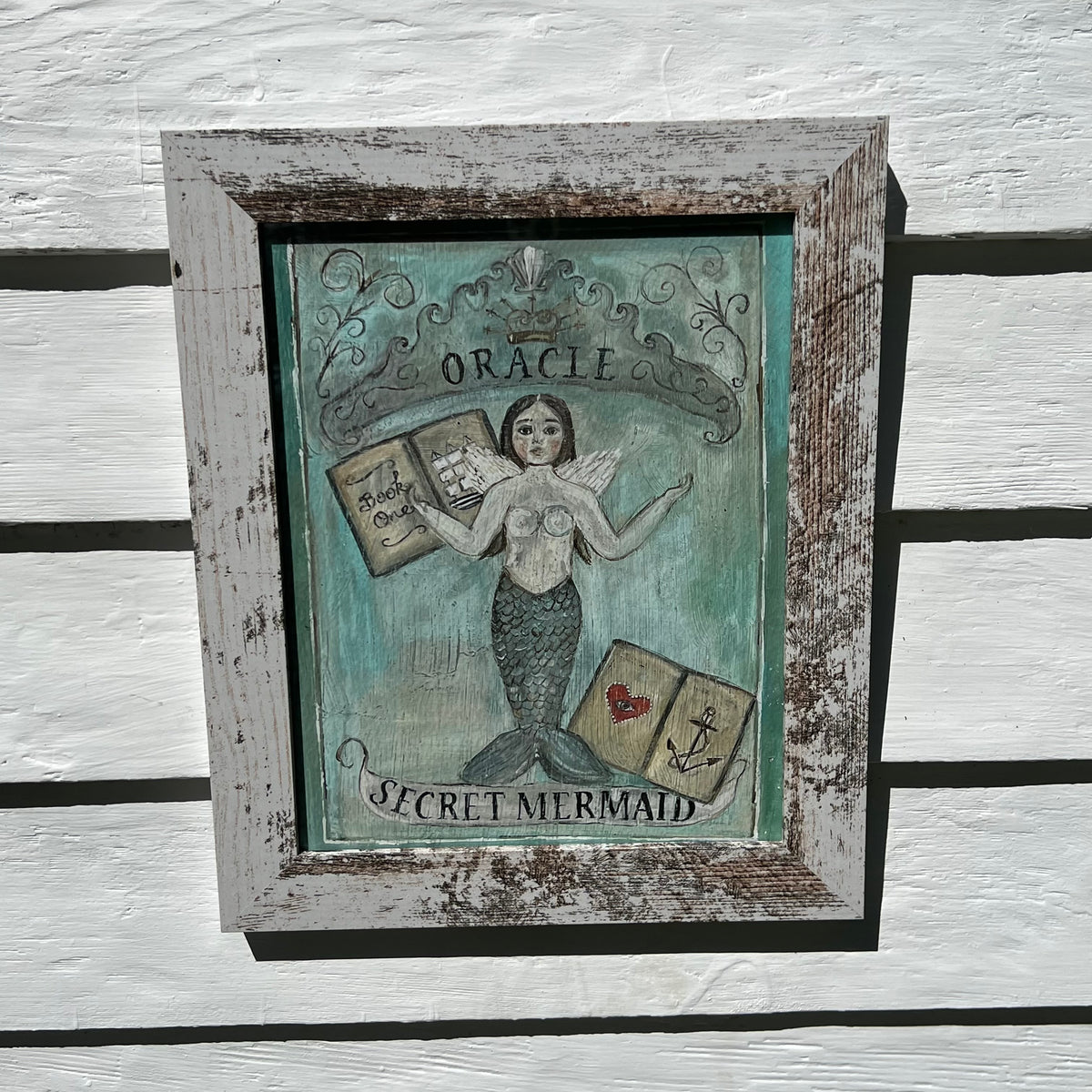 Framed Secret Mermaid Oracle Card Giclee