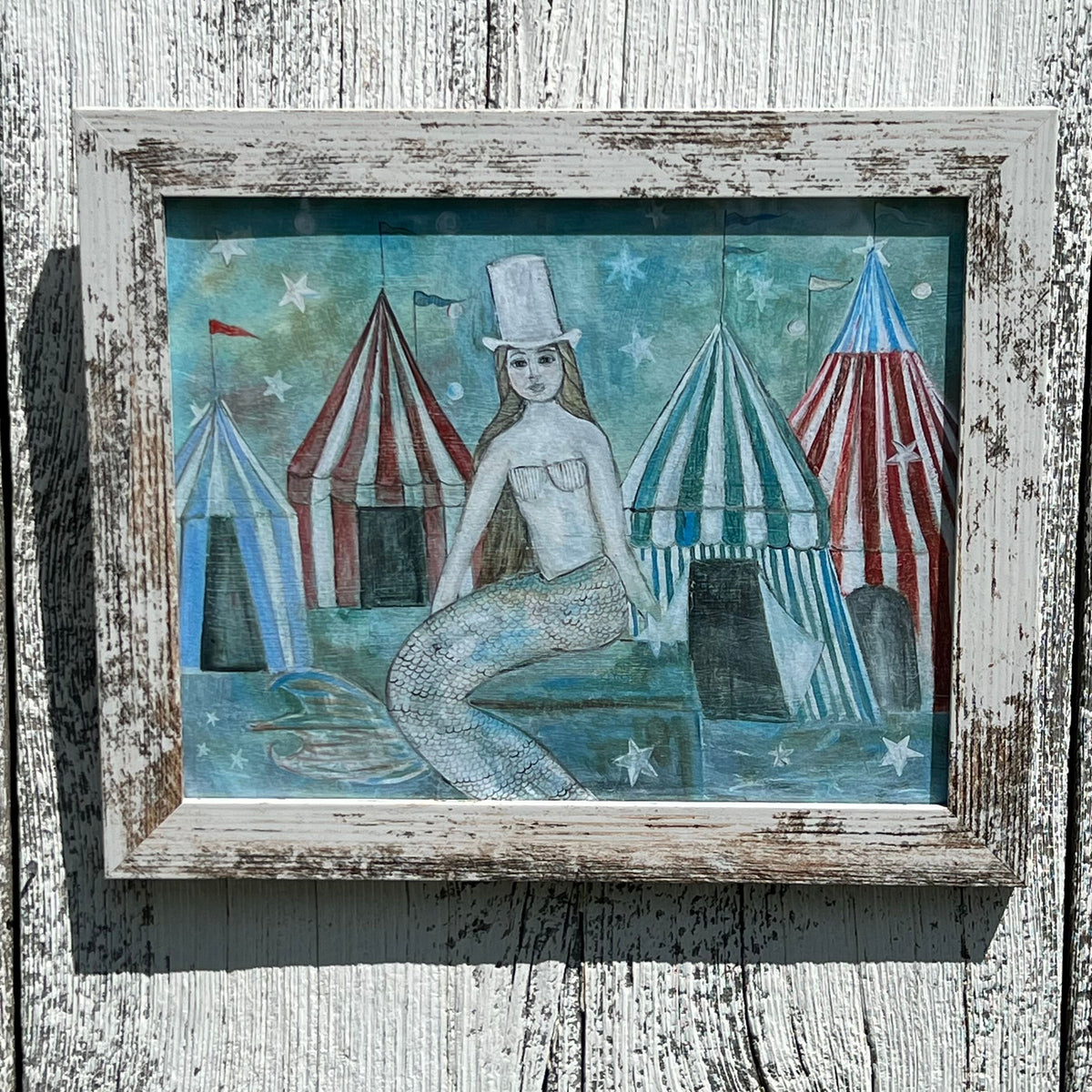 Framed Giclee of Circus Mermaid