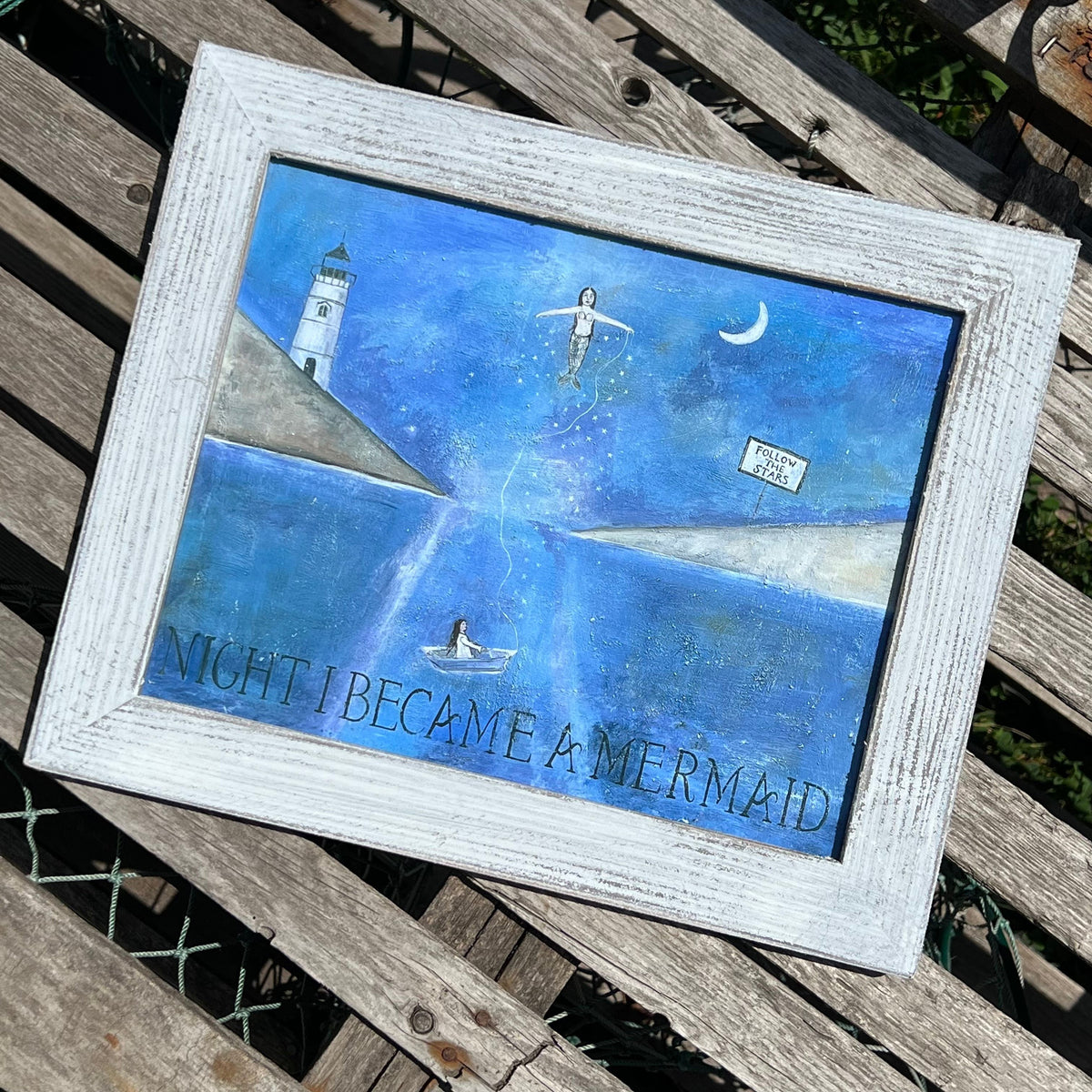 Framed Giclee of Night I Became a Mermaid (8x10) - Follow the Stars