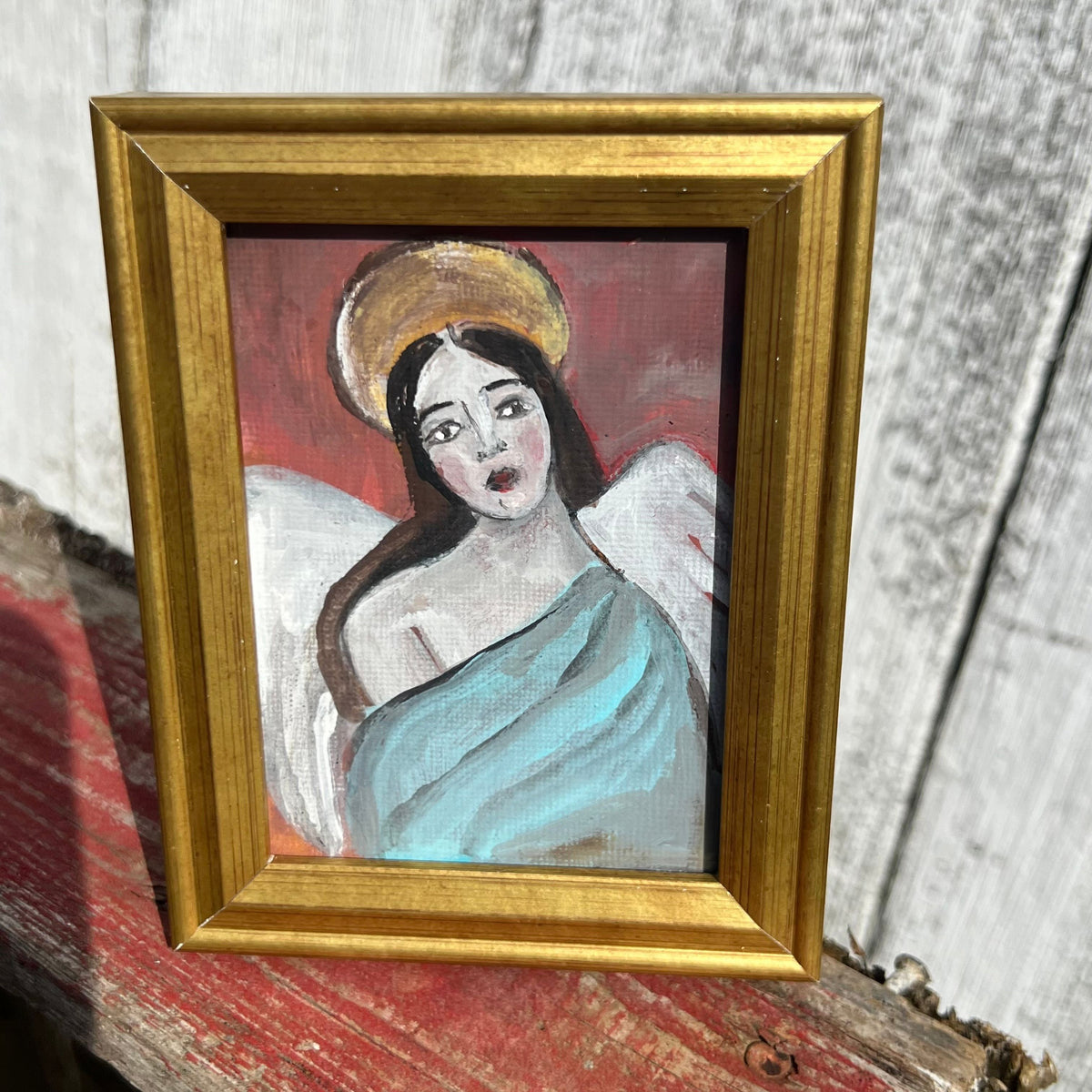 Framed Mini Rectangular Giclee of Portrait of an Angel - Tabletop
