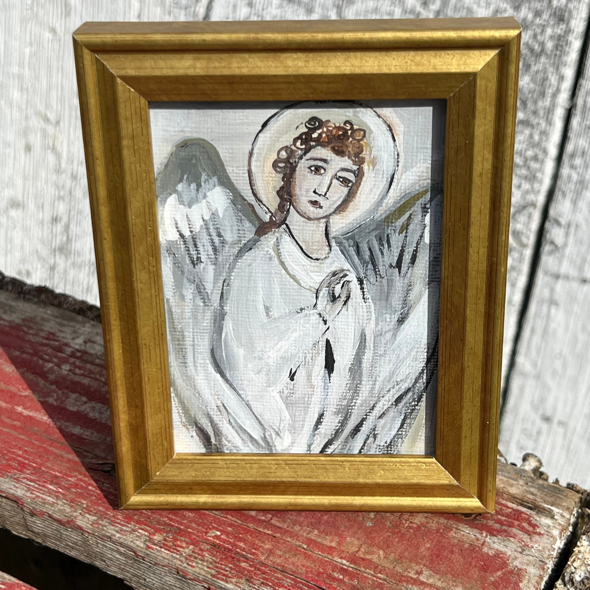 Framed Mini Rectangular Giclee of Portrait of an Angel - Tabletop