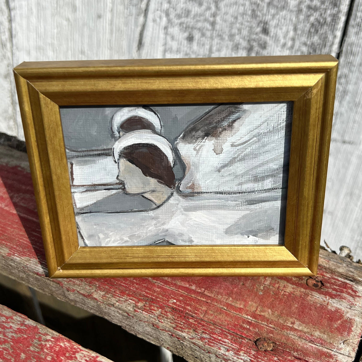 Framed Rectangular Giclee of Trumpeting Angels - Tabletop