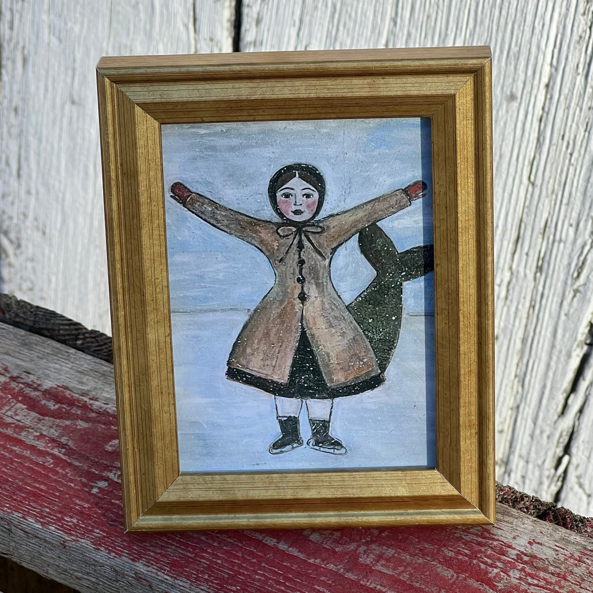 Framed Mini Rectangular Giclee of Skater Mermaid - Tabletop