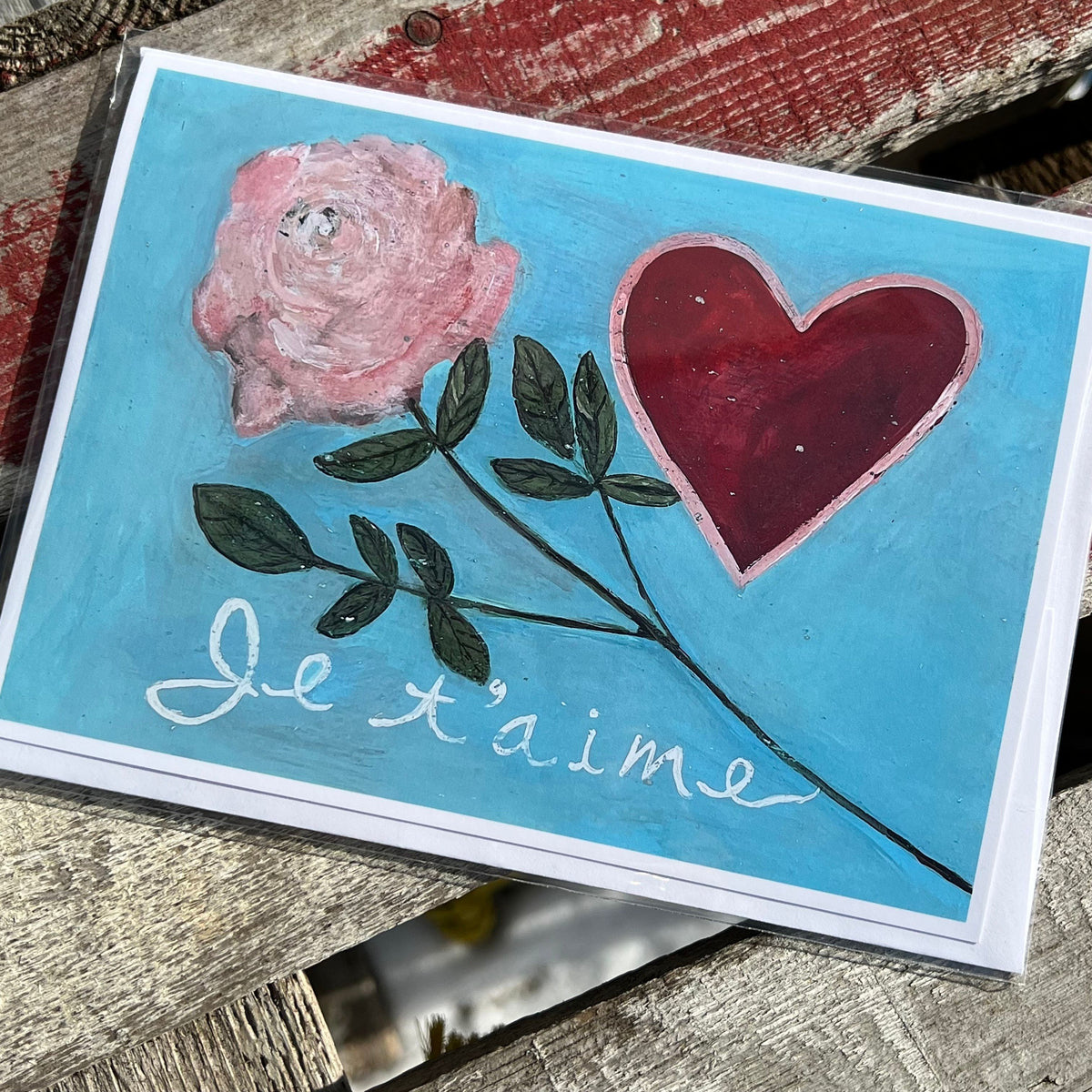 Luv Always Greeting Card - "Je T'aime"