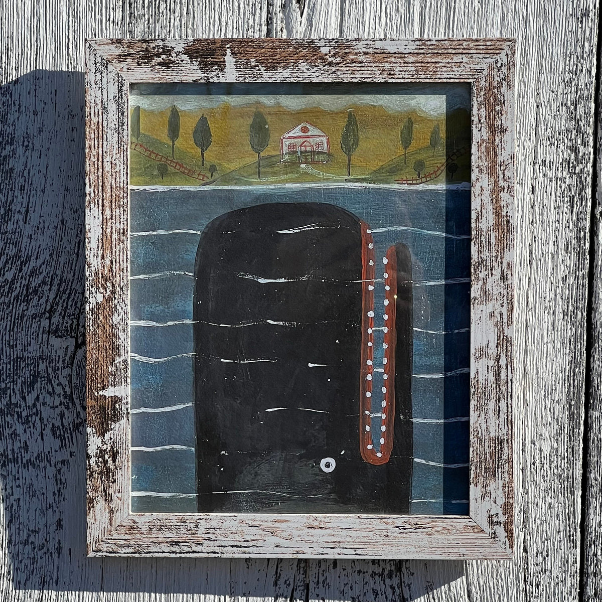 Framed Giclee of Rising Whale