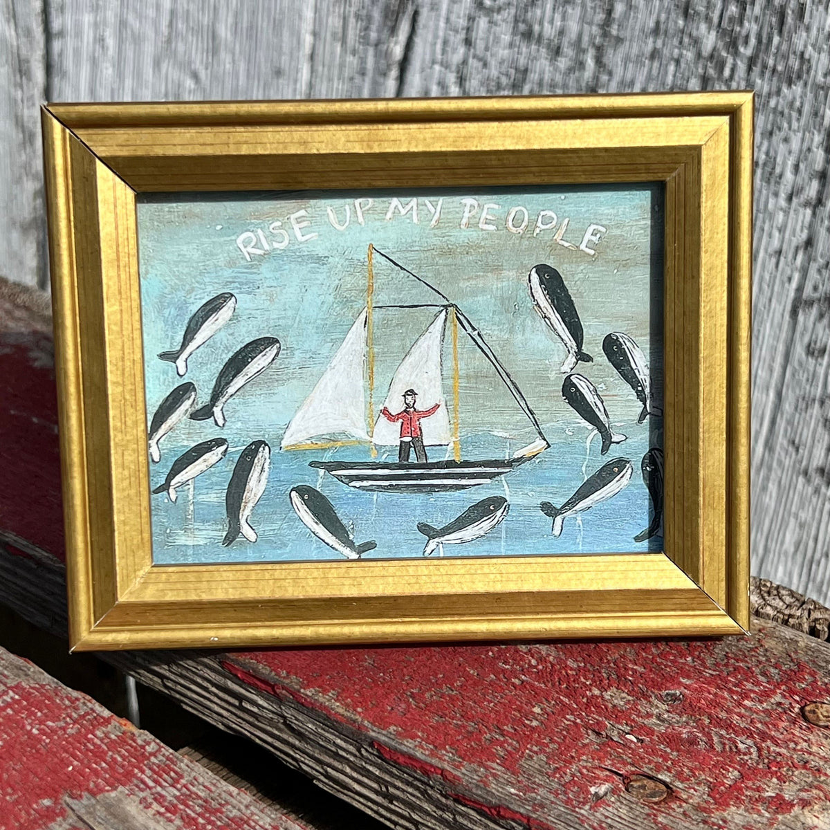 Framed Rectangular Giclee of Rise Up My People - Tabletop