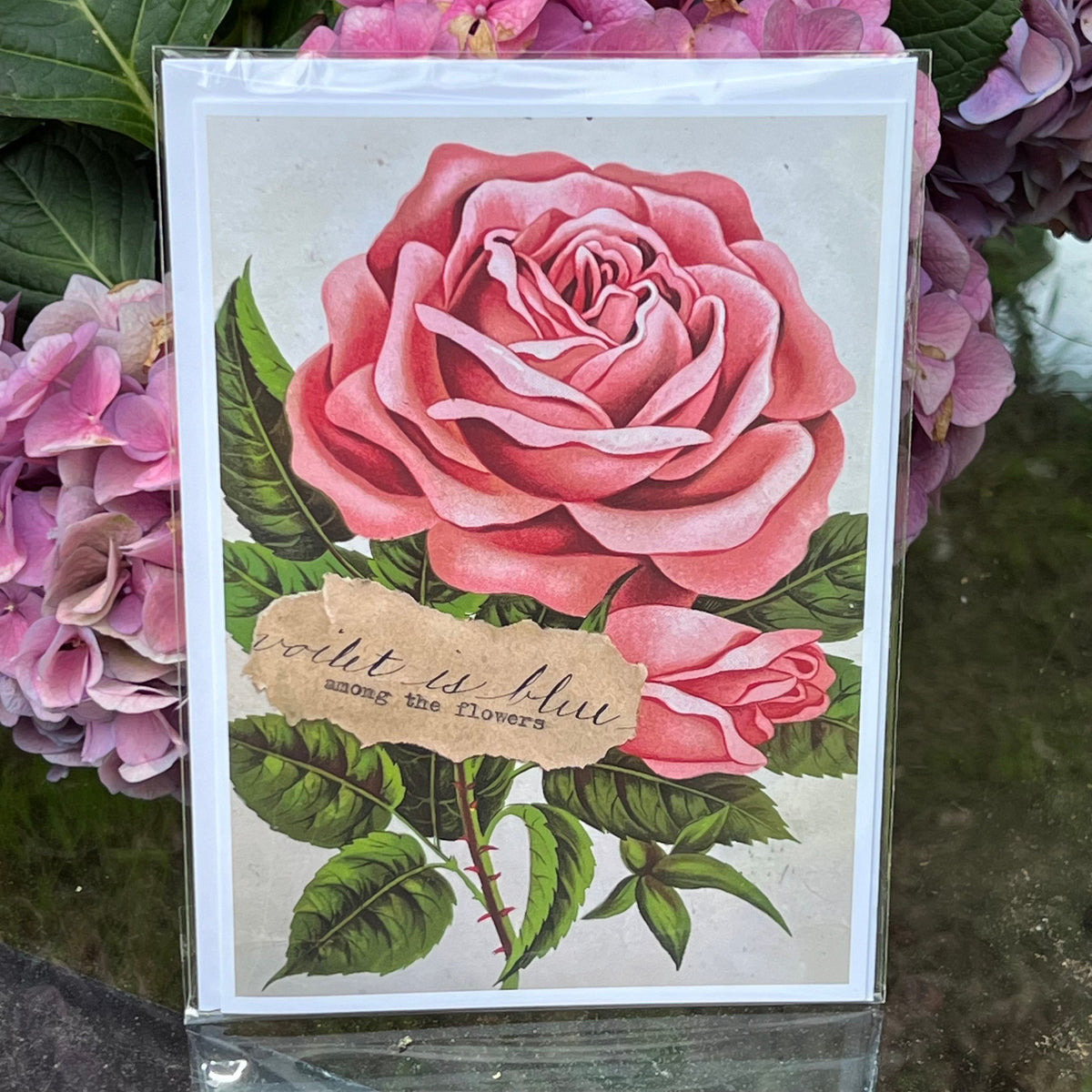 “We are the Flower” Greeting Card - “Among the Flowers” - Antique Scrapbook