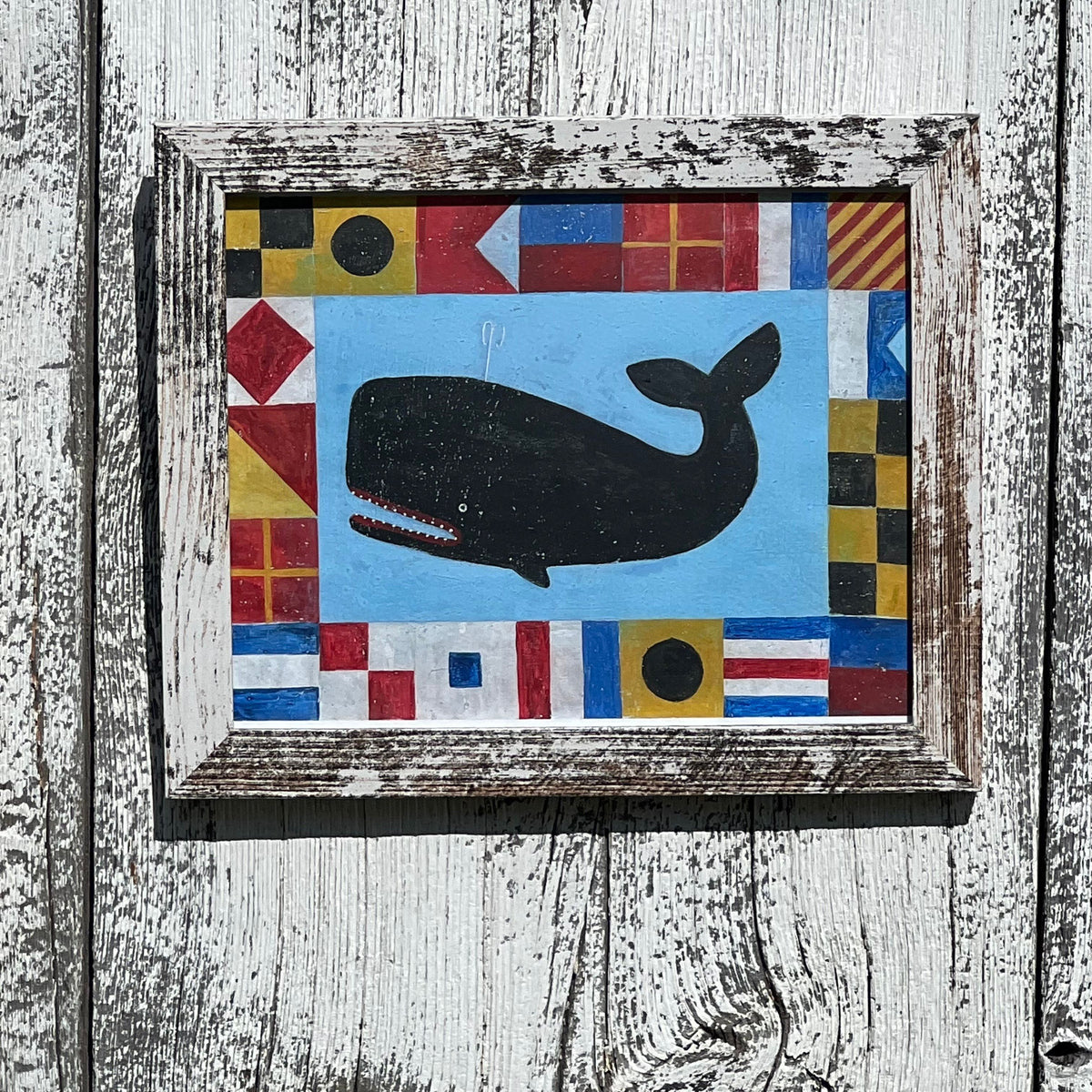 Framed Giclee of Signal Flag Whale