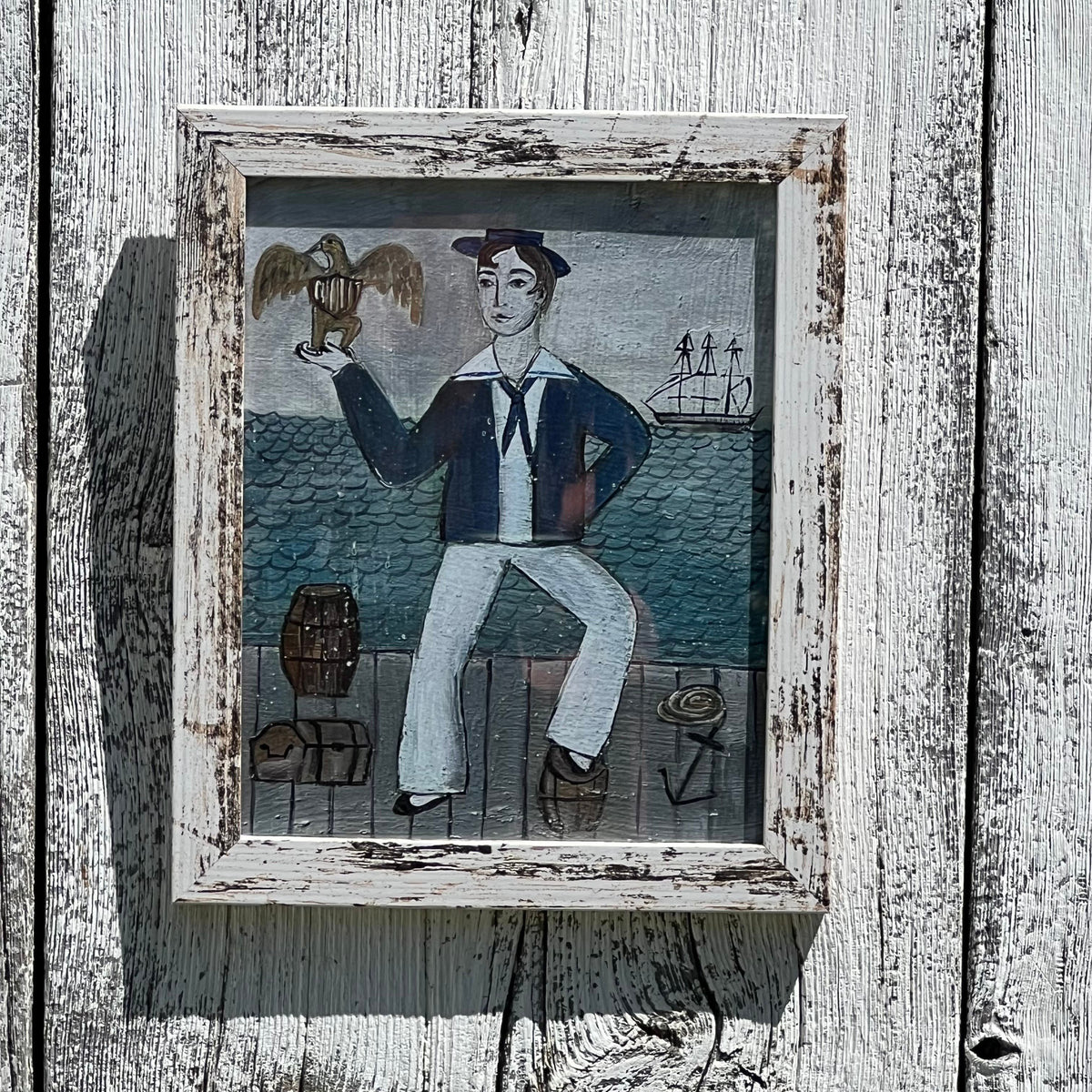 Framed Giclee of Patriotic Sailor