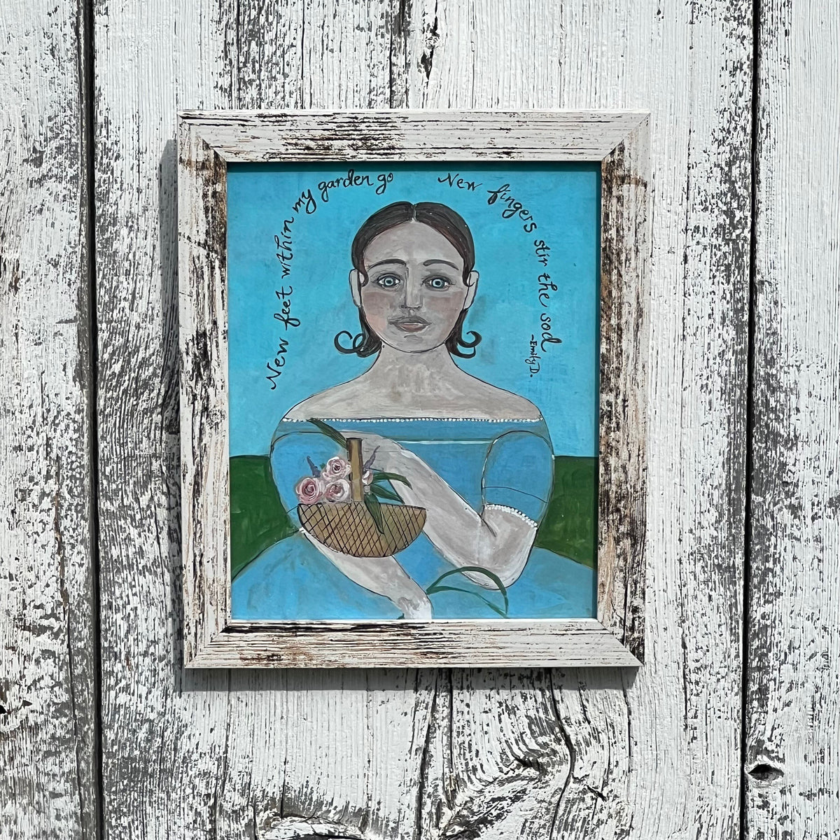 Framed Giclee of Portrait Inspired by Emily Dickinson