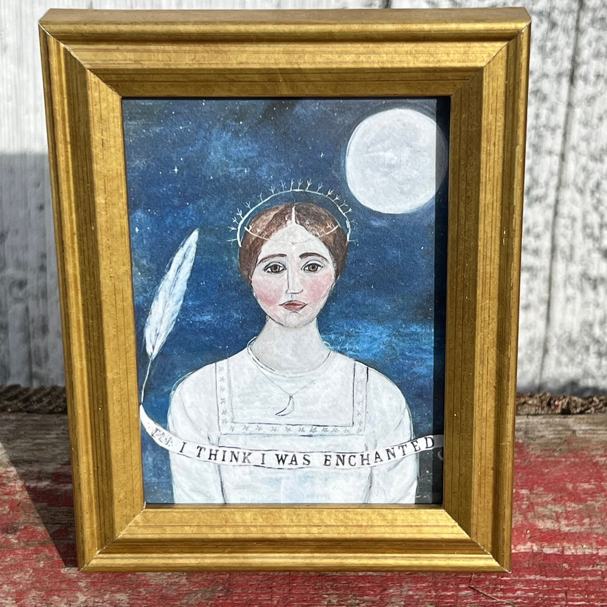 Framed Mini Rectangular Giclee of "I Think I Was Enchanted" - Tabletop