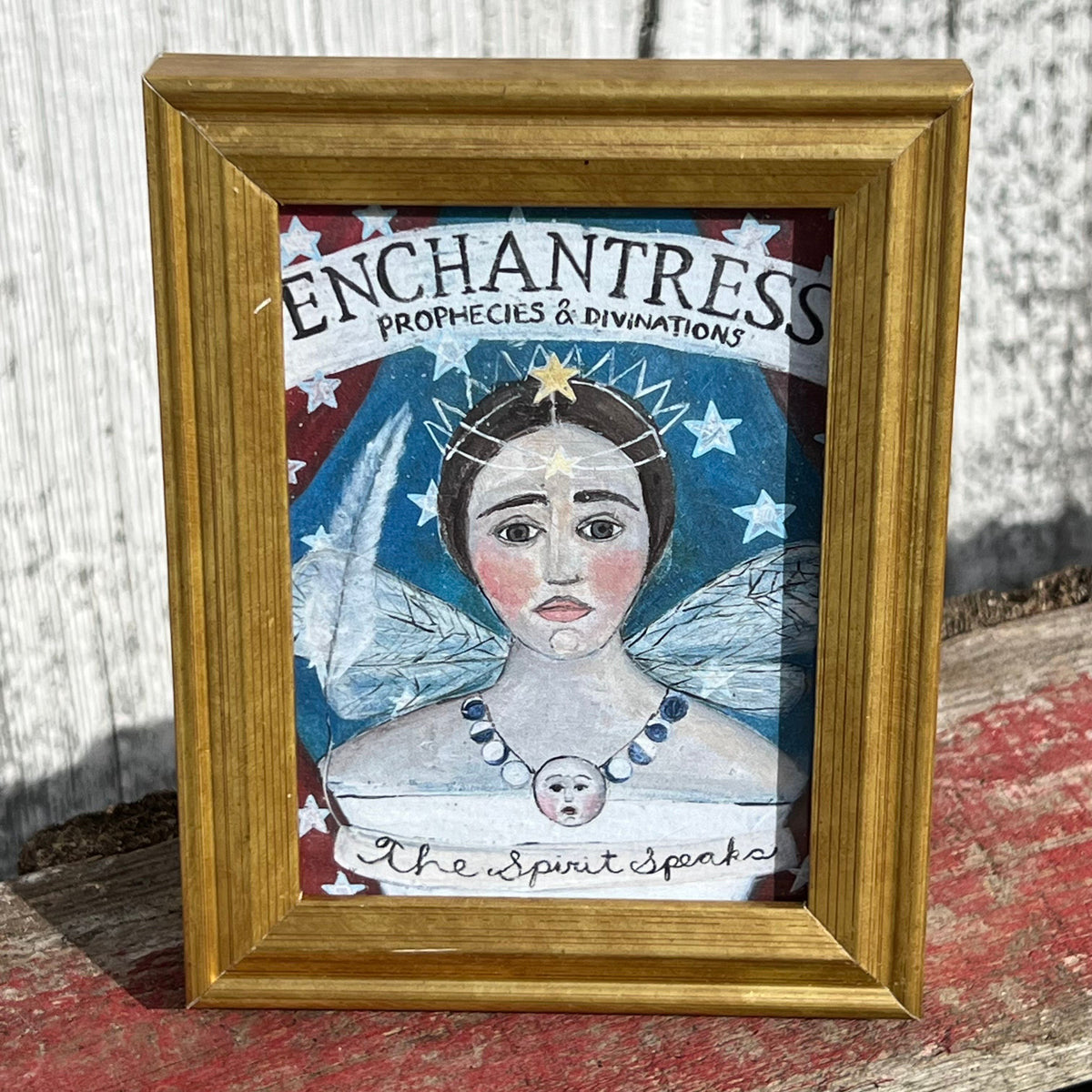 Framed Mini Rectangular Giclee of the "Enchantress - Prophecies & Divinations" - Tabletop