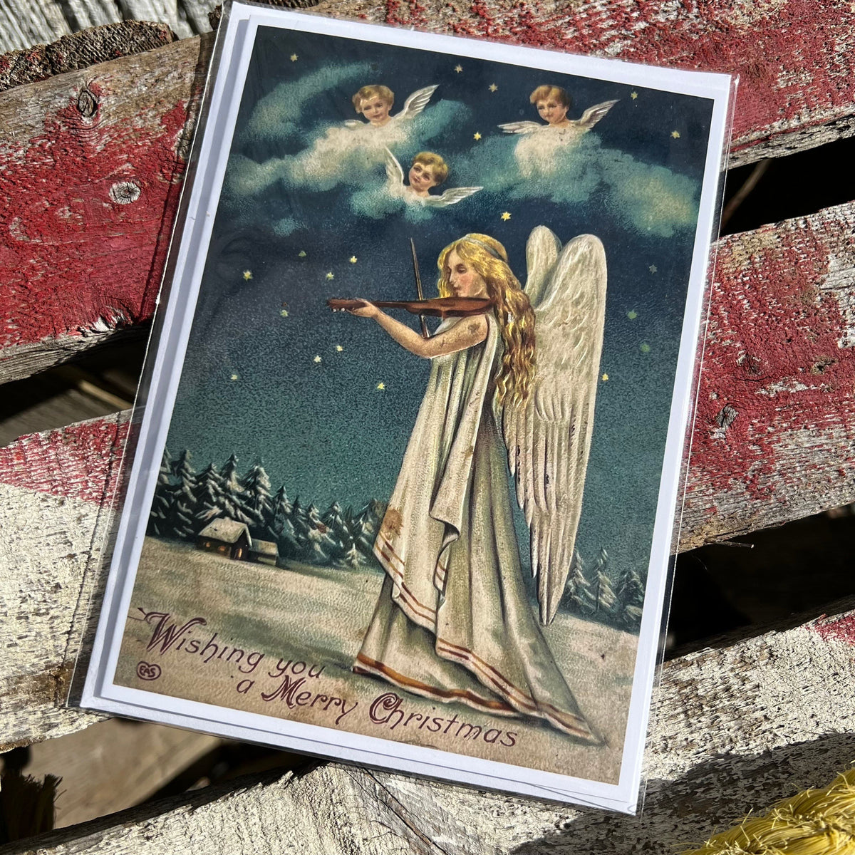 Holiday Greeting Card - “Wishing You a Merry Christmas” - Victoriana Collection