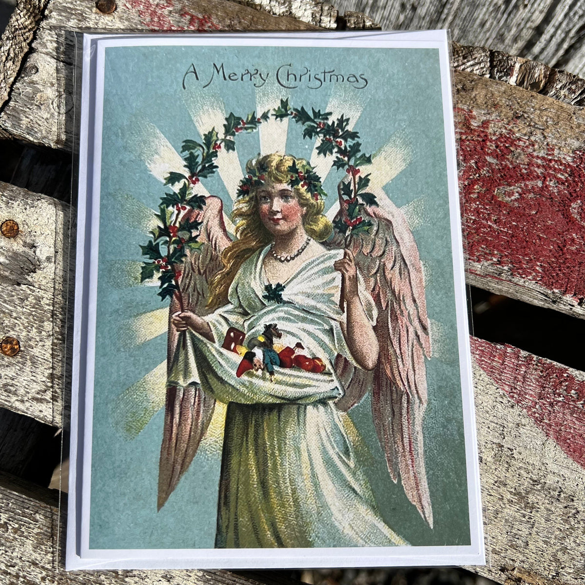 Holiday Greeting Card - “A Merry Christmas” - Victoriana Collection