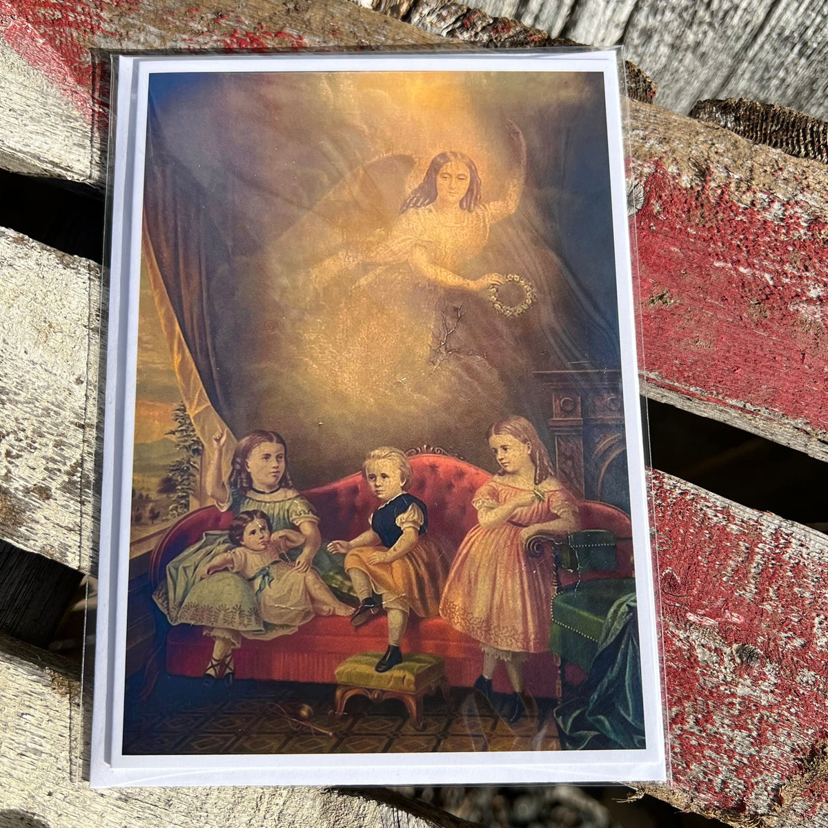 Holiday Greeting Card - “Victorian Guardian Angel” - Victoriana Collection