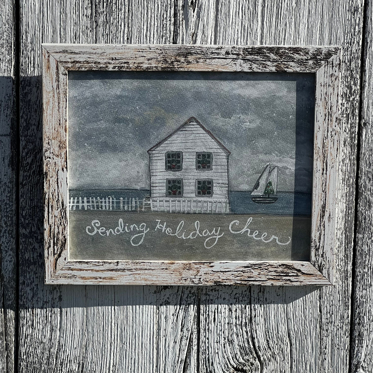 Framed 8x10 Giclee of “Sending Holiday Cheer”