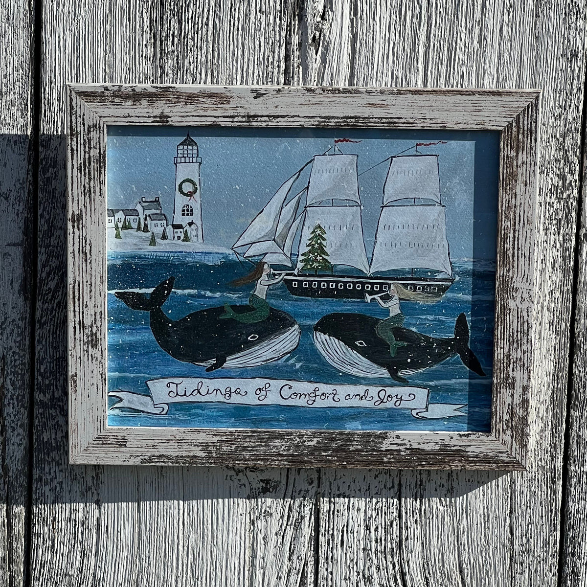 Framed 8x10 Giclee of “Tidings of Comfort and Joy”