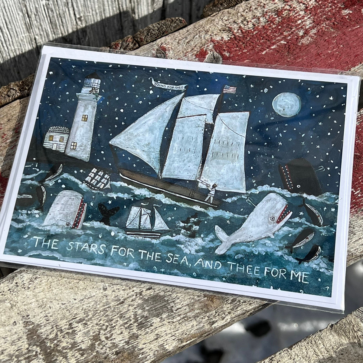 Luv Always Greeting Card - “The Stars for the Sea, and Thee for Me”