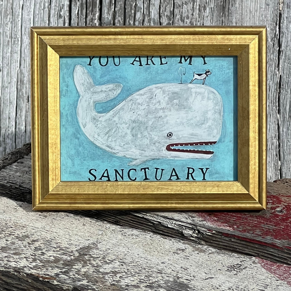Framed Mini Rectangular Giclee of "You are My Sanctuary" - Tabletop